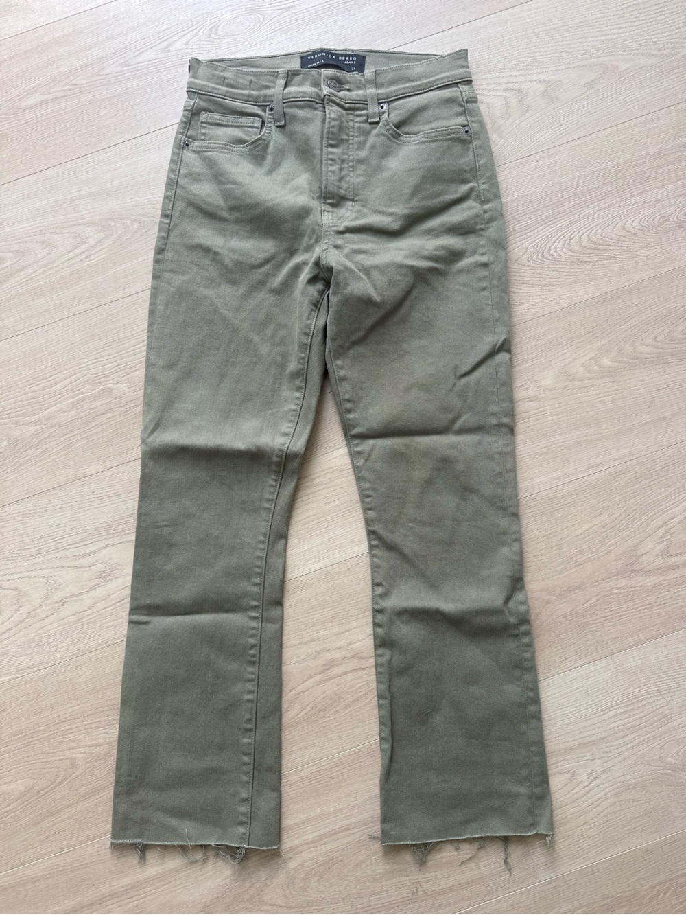 Women’s Veronica Beard Olive Green Straight Jeans